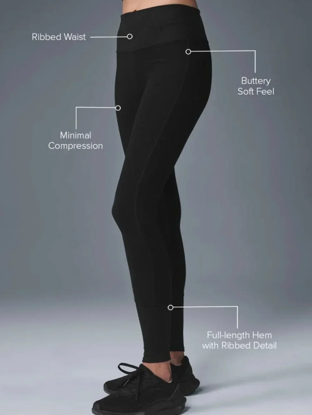 Alo Yoga Alosoft Leggings in Black- Large